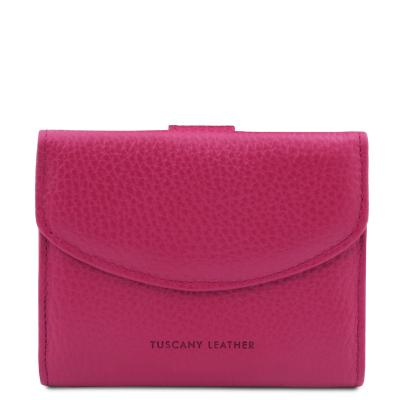 Γυναικείο πορτοφόλι δερμάτινο TL142059 - Φούξια