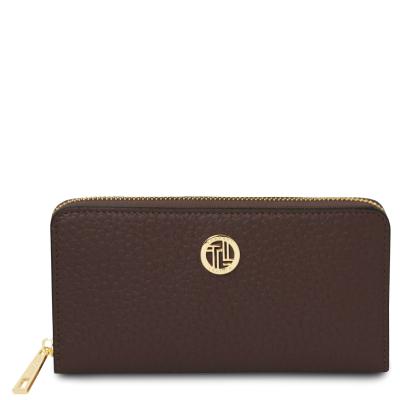Γυναικείο Πορτοφόλι Δερμάτινο Financier II - TL142494 - Καφέ σκούρο