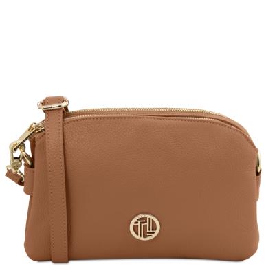 Γυναικείο Τσαντάκι Δερμάτινο Lily - TL142375 - Κάραμελ