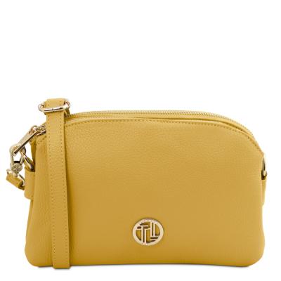 Γυναικείο Τσαντάκι Δερμάτινο Lily - TL142375 - Κίτρινο παστέλ