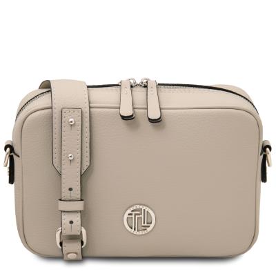Γυναικείο Τσαντάκι Ώμου Δερμάτινο Cubetto - TL142499 - Μπέζ