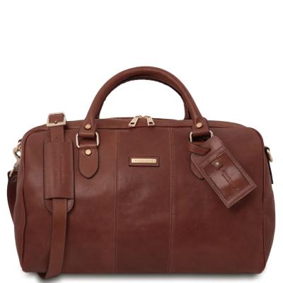 Σάκος ταξιδίου δερμάτινος - Lisbona Small size - TL142441 - Καφέ