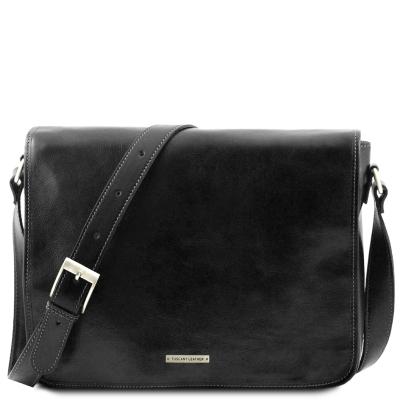 Ανδρική Τσάντα Δερμάτινη messenger double 15''
