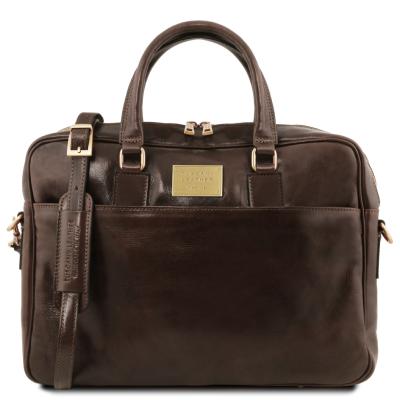 Τσάντα laptop Δερμάτινη urbino tl141894   Καφέ Σκούρο 