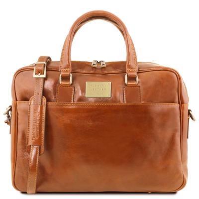 Τσάντα Laptop Δερμάτινη Urbino TL141894 - Μελί 