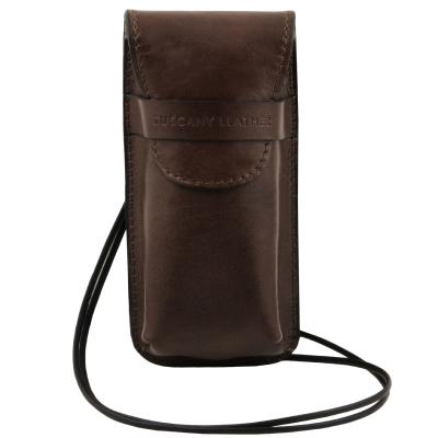 Unisex Δερματινη Θήκη Κινητού / Γυαλιών TL141321 - Καφέ σκούρο