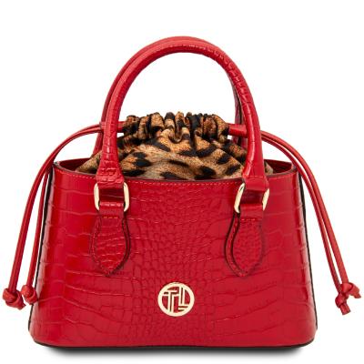 Γυναικεία Τσάντα Δερμάτινη Croque II - TL142510 - Κόκκινο Lipstick
